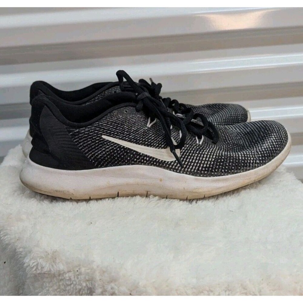 Nike Flex Women's Size 8 Black‎ & White RN 2018 AA7408 Running Shoes Sneakers